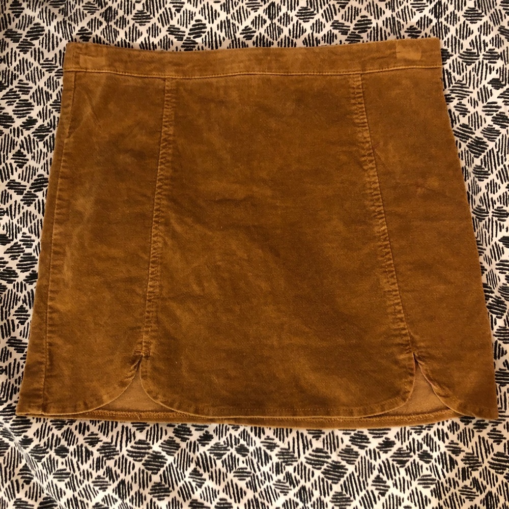 Brandy Melville faux suede tan skirt